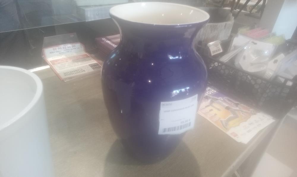 VASE CERAMIQUE BLEU GM
