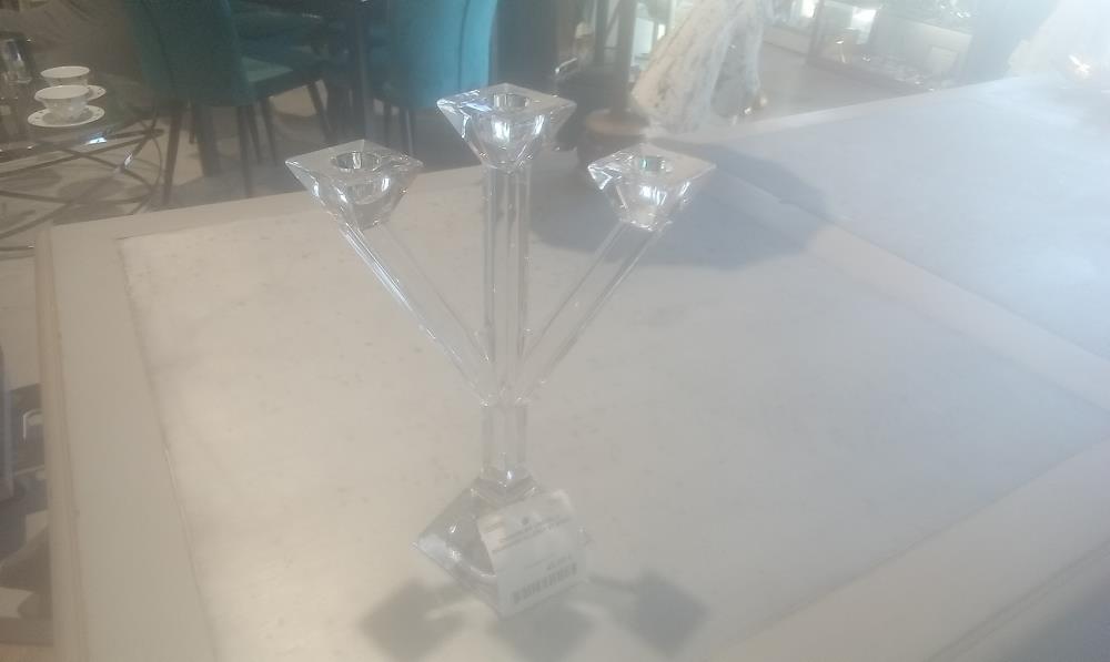 CHANDELIER CRISTAL 3 BRANCHES VILLEROY ET BOCH