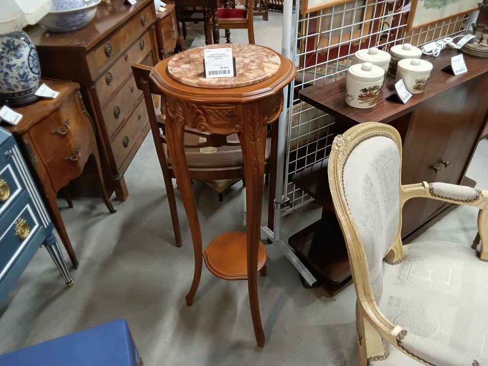 SELETTE TEINTEE MERISIER+MARBRE STYLE LOUIS XV