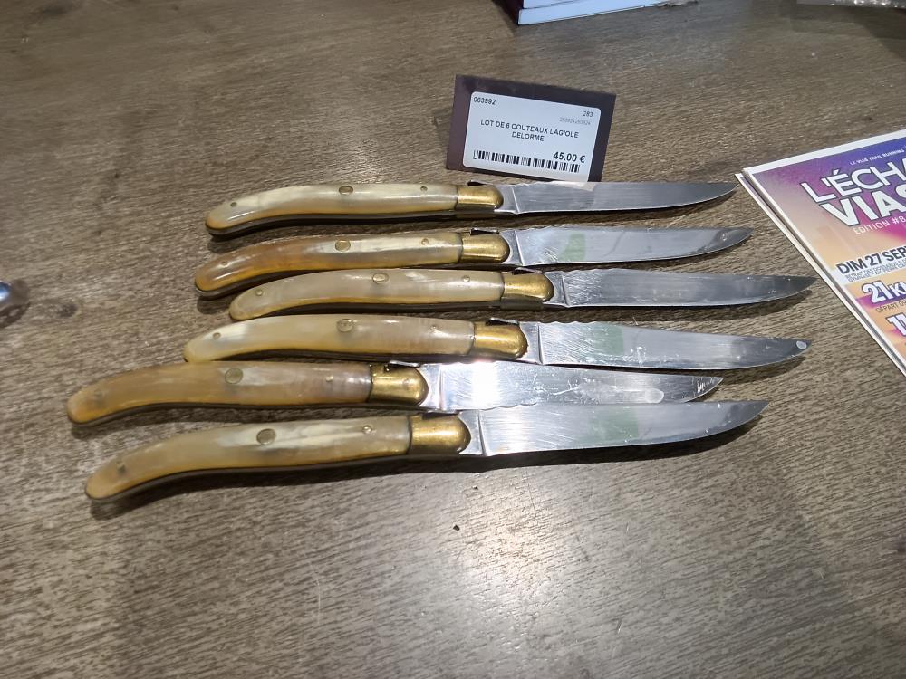LOT DE 6 COUTEAUX LAGIOLE DELORME