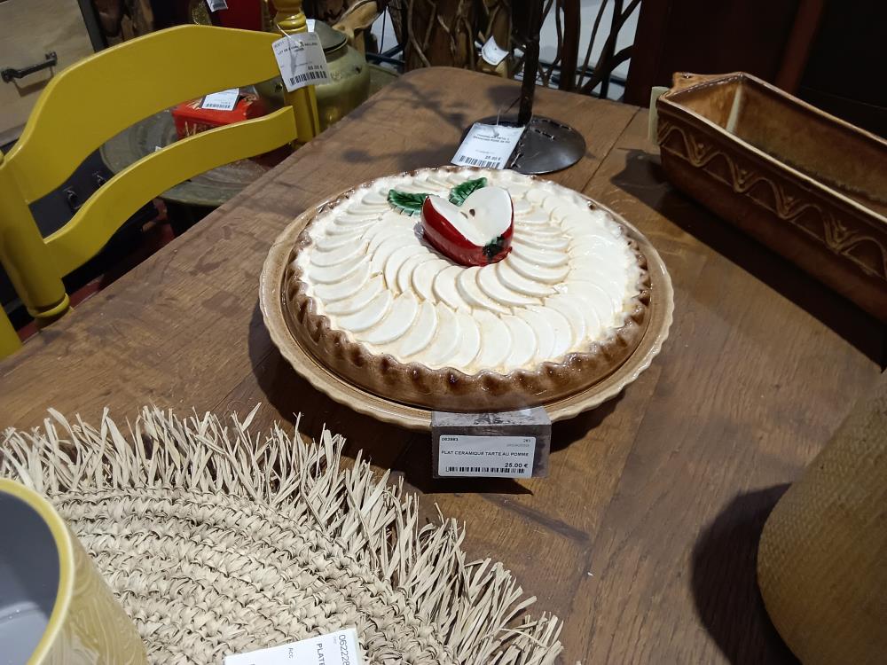 PLAT CERAMIQUE TARTE AU POMME