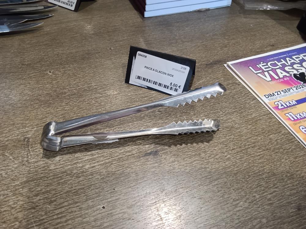 PINCE A GLACON INOX