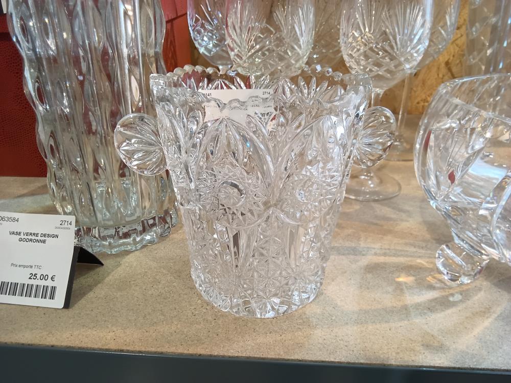 SEAU A GLACON 2TENANTS CRISTAL DE BOHEME