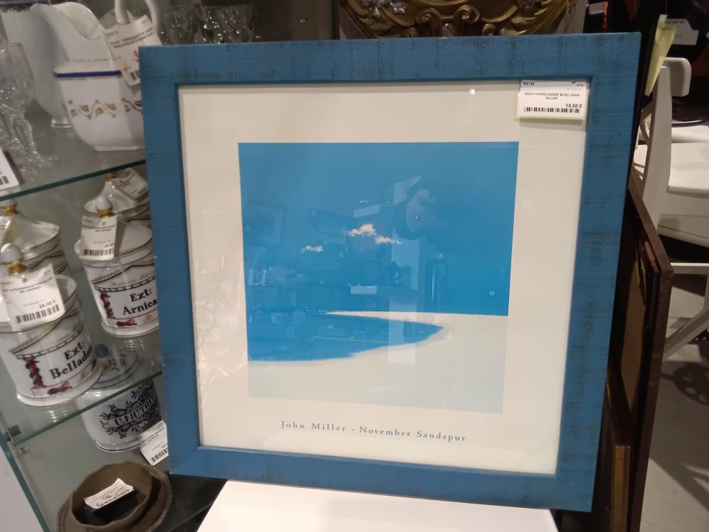 SOUS VERRE CADRE BLEU JOHN MILLER