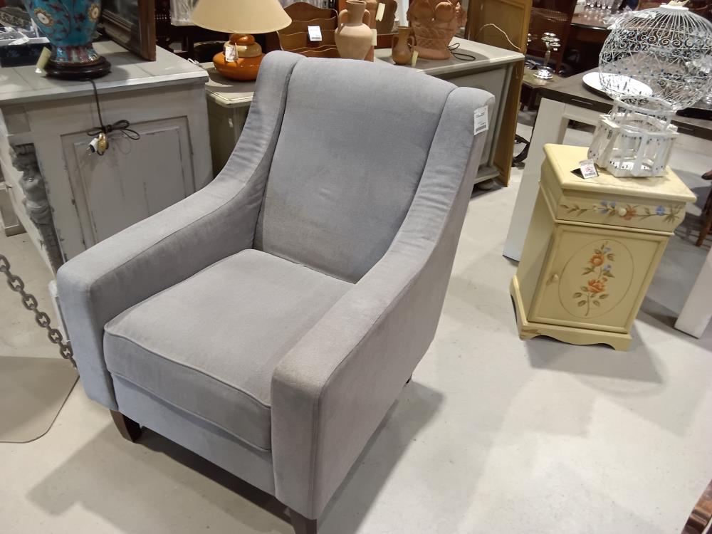 FAUTEUIL TISSUS GRIS COKTAIL SCANDINAVE