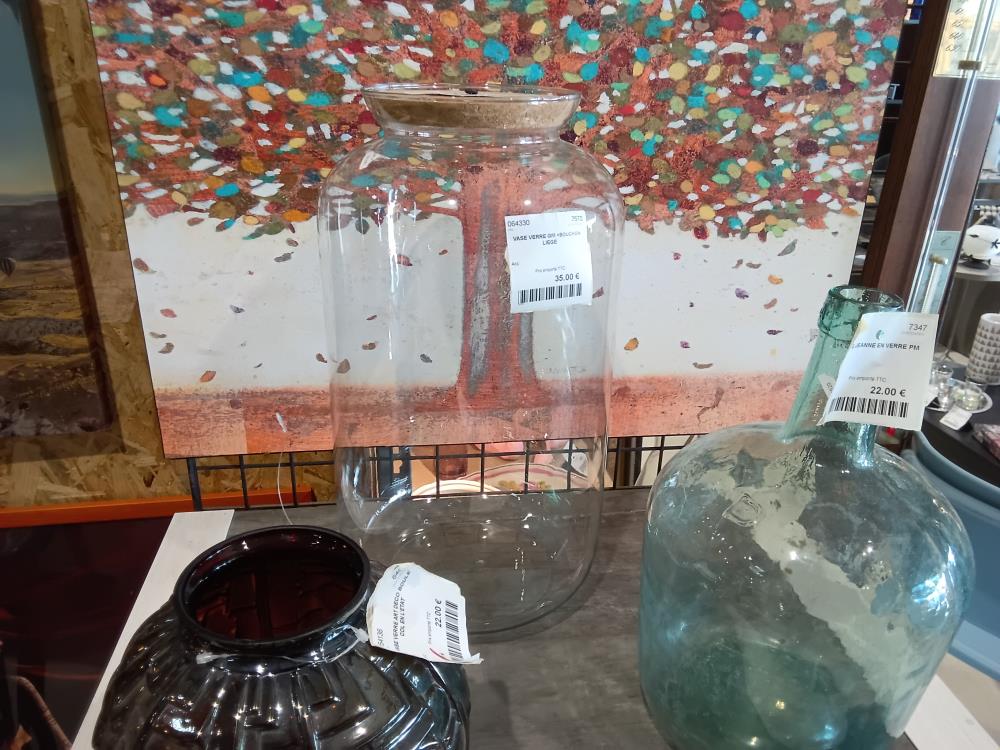 VASE VERRE GM +BOUCHON LIEGE