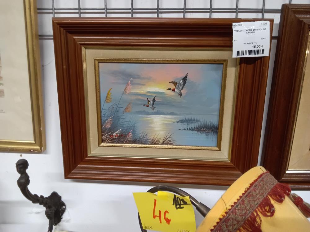 TABLEAU CADRE BOIS VOL DE CANARD