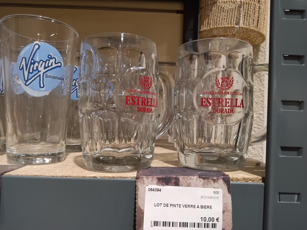 LOT DE PINTE VERRE A BIERE