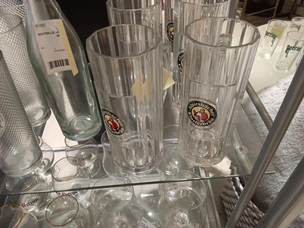 LOT DE 6 CHOPES A BIERE 1ANSE0.5 LITRE ALPIRSBACHER