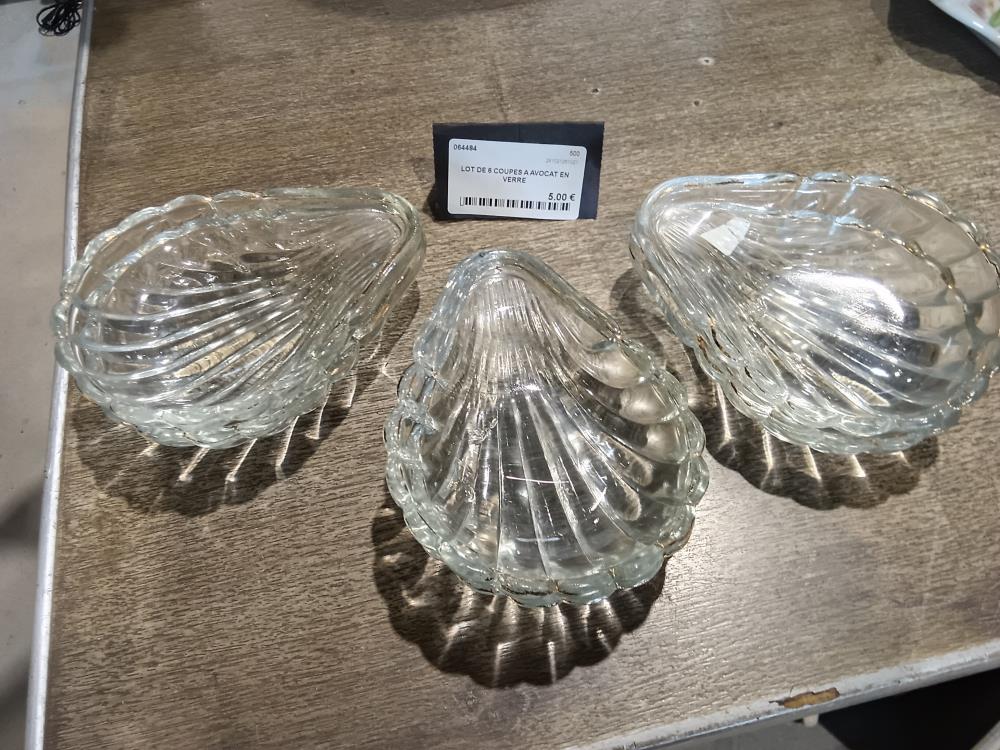LOT DE 6 COUPES A AVOCAT EN VERRE