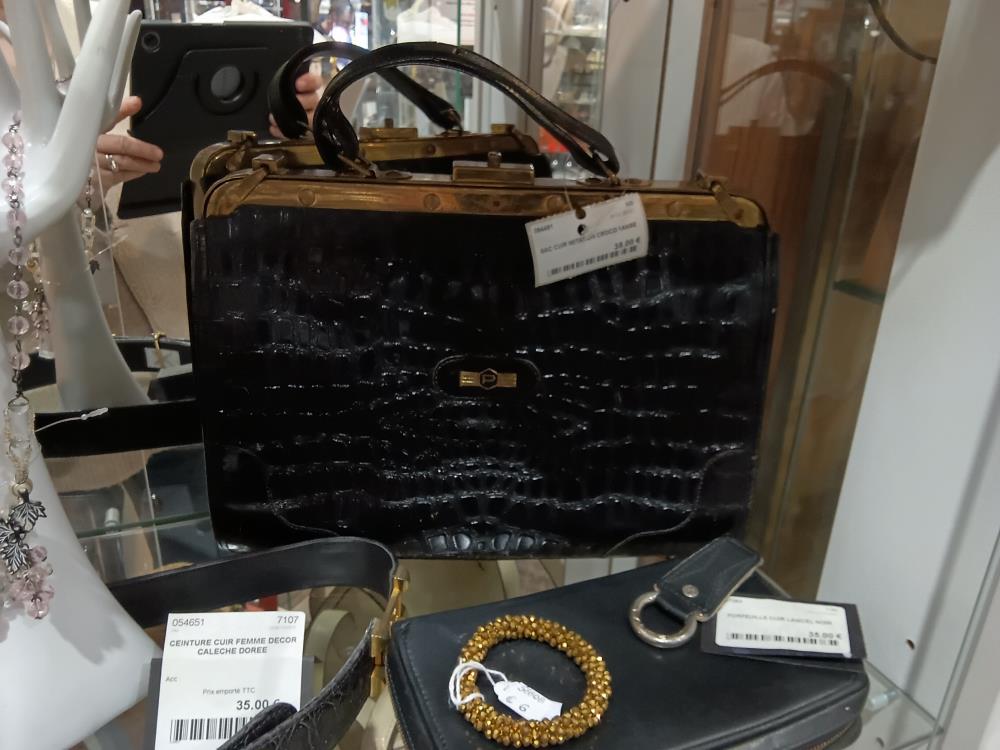 SAC CUIR IMITATION CROCO 1ANSE