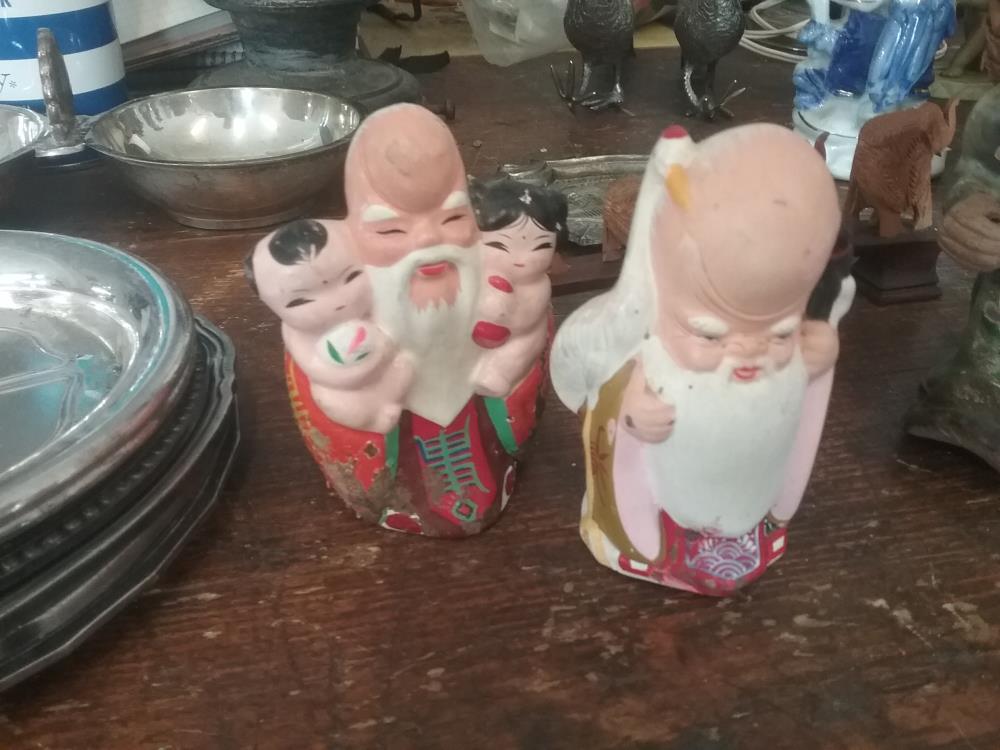 PAIRE DE FIGURINES ANCIENNES SAGE CHINOIS