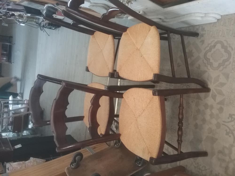 4 CHAISES PAILLEES ANCIENNES