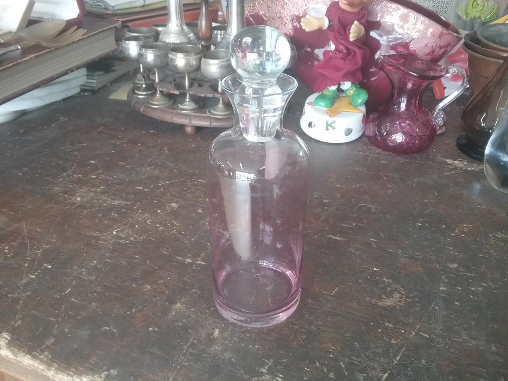 CARAFE VERRE  BISEAUTE