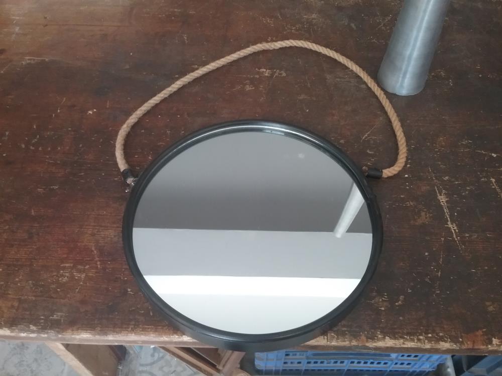 MIROIR ROND ET CORDE