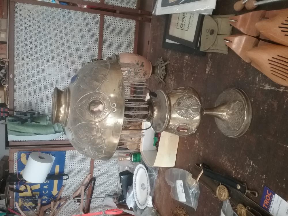 LAMPE ART DECO LAITON