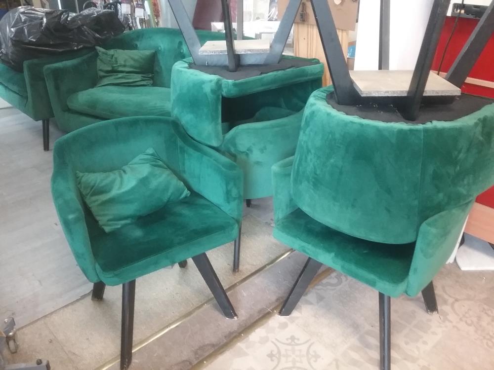 FAUTEUIL TISSUS VERT