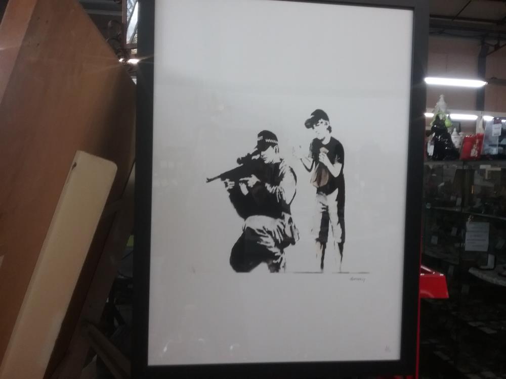 LITHOGRAPHIE SIGNEE BANKSY 31/150 AVEC CERTIFICAT D AUTHENTICITÉ