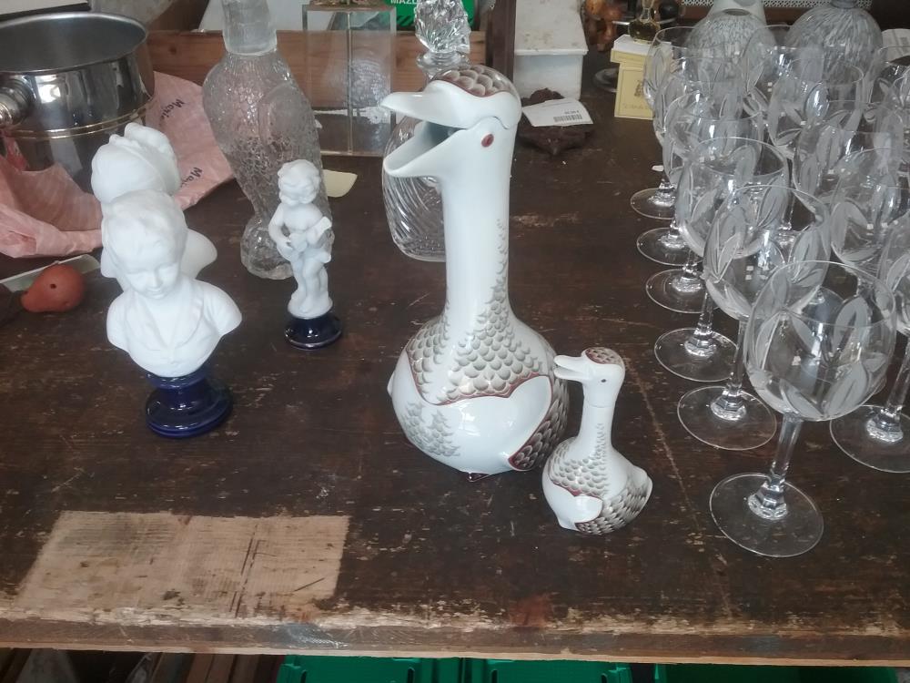 PAIRE DE CANARD CARAFE HAVILAND