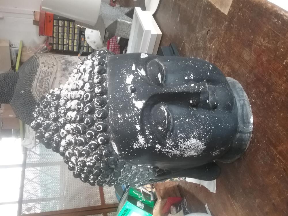 GRANDE TETE DE BOUDDHA PLATRE