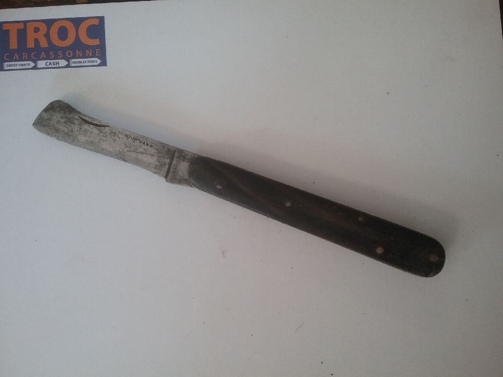 COUTEAU ANCIEN CORNE LAITON