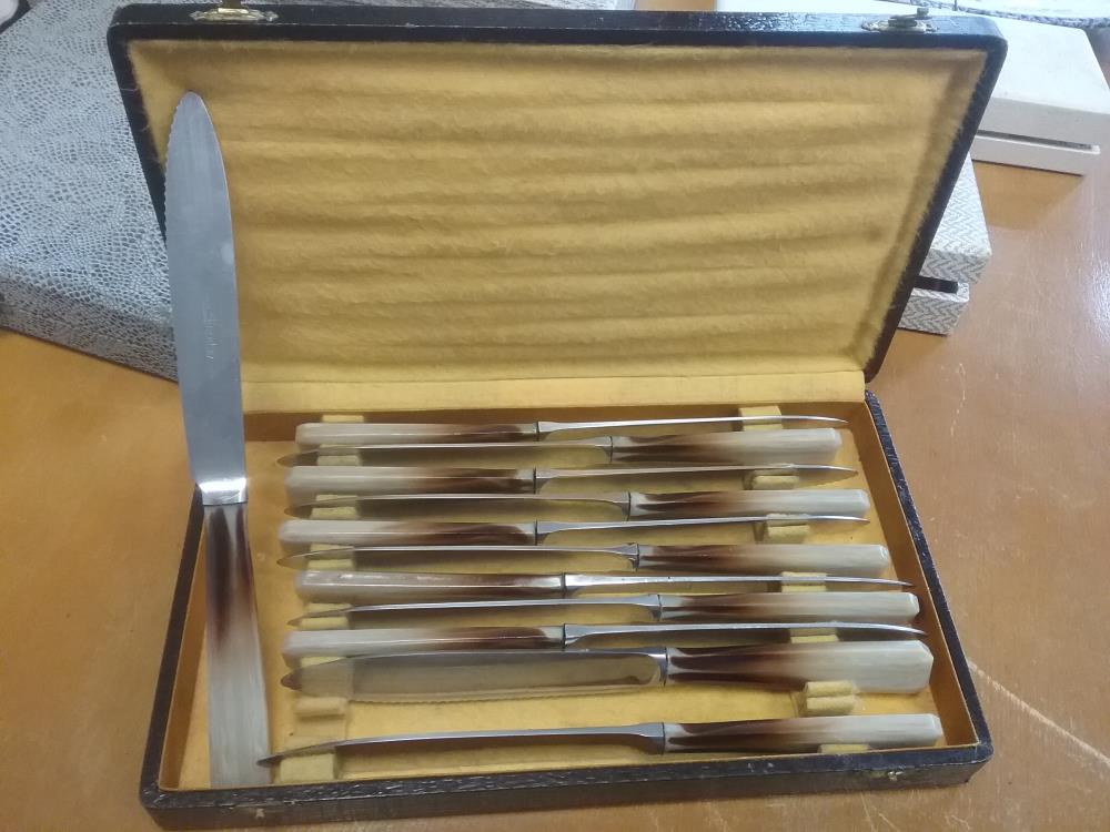 12 COUTEAUX INOX ANCIENS