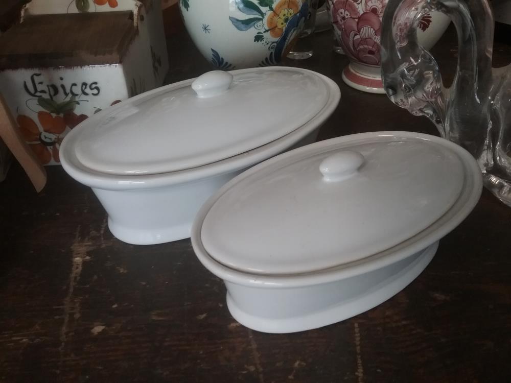 2 TERRINES BLANCHES