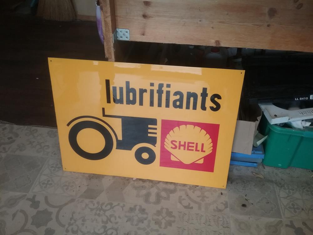 PLAQUE PEINTE TRACTEUR SHELL