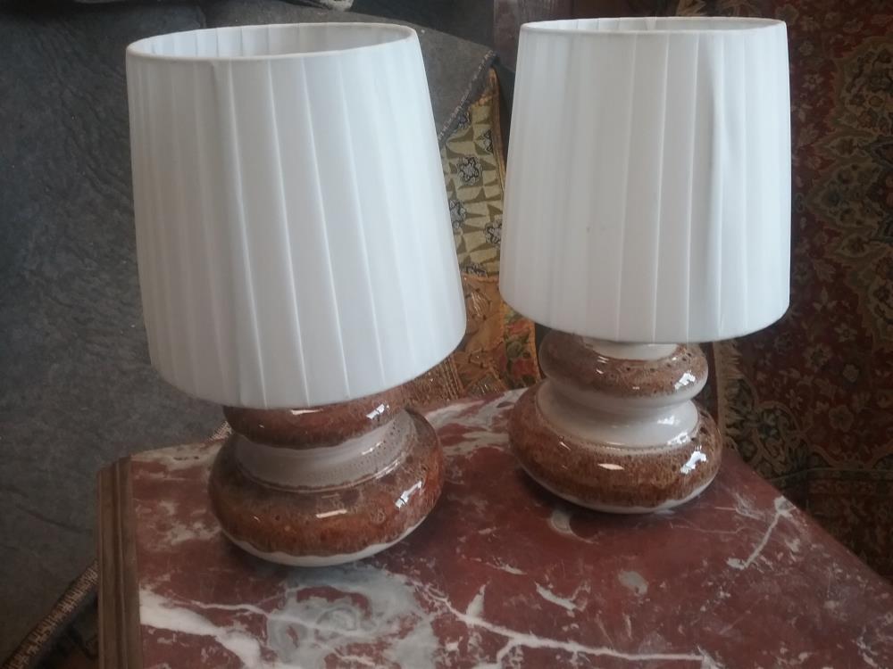 PAIRE DE LAMPES DE CHEVET 70'S