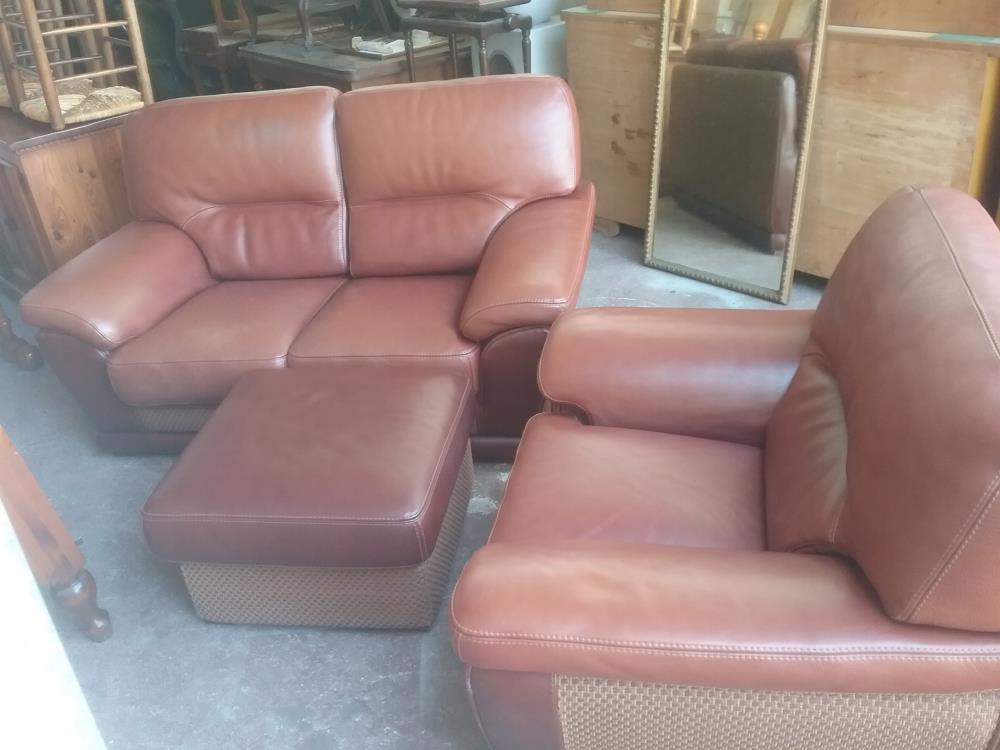 CANAPE CUIR 3 ELEMENTS