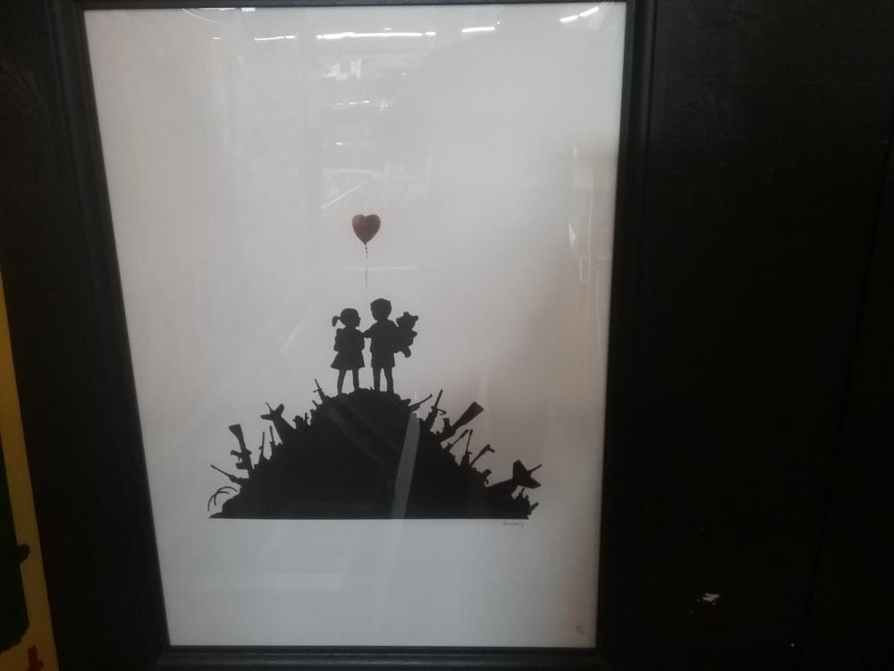 LITHOGRAPHIE SIGNEE BANKSY 41/150 AVEC CERTIFICAT D AUTHENTICITÉ 