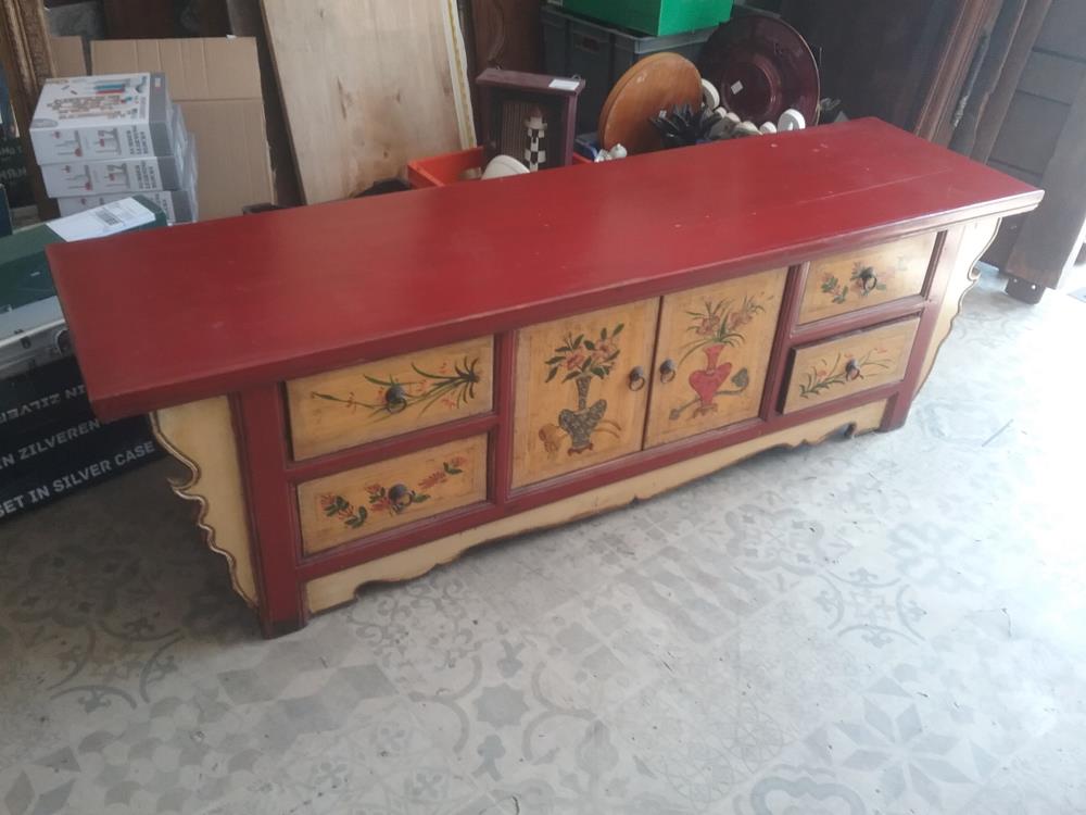 CONSOLE INDIEN BOIS 2P 4T