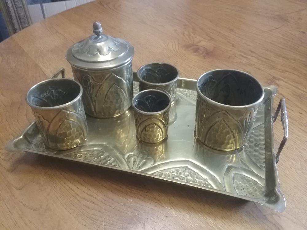PLATEAU ET POTS CU