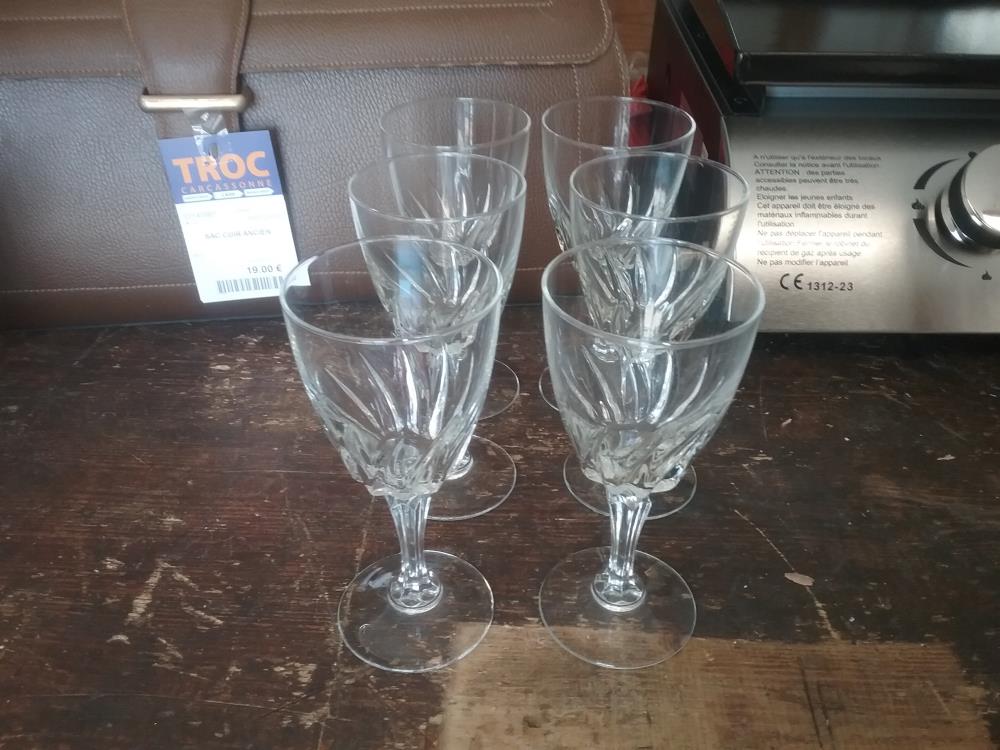6 VERRES CRISTAL