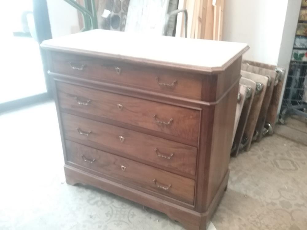 COMMODE 4T DESSUS MARBRE