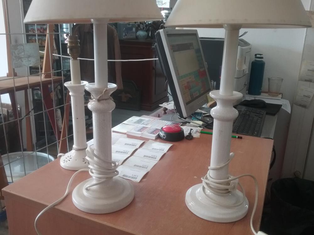 PAIRE DE LAMPES CRAQUELEE