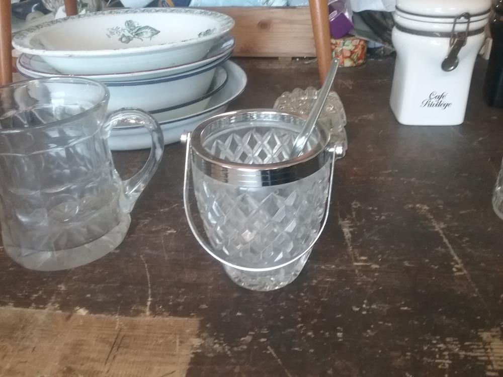 SEAU A GLACON VERRE