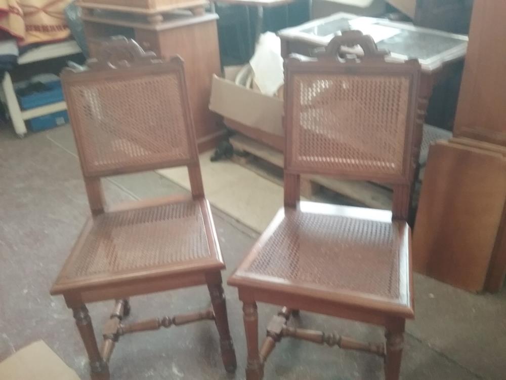 6 CHAISES CANNEES