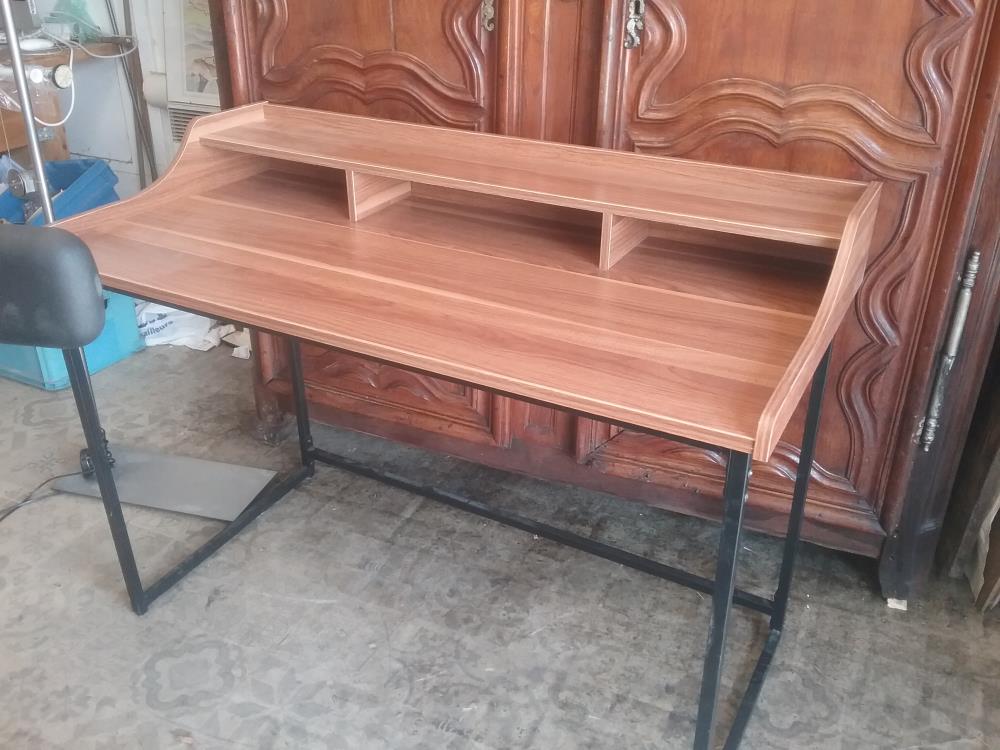 BUREAU BOIS METAL