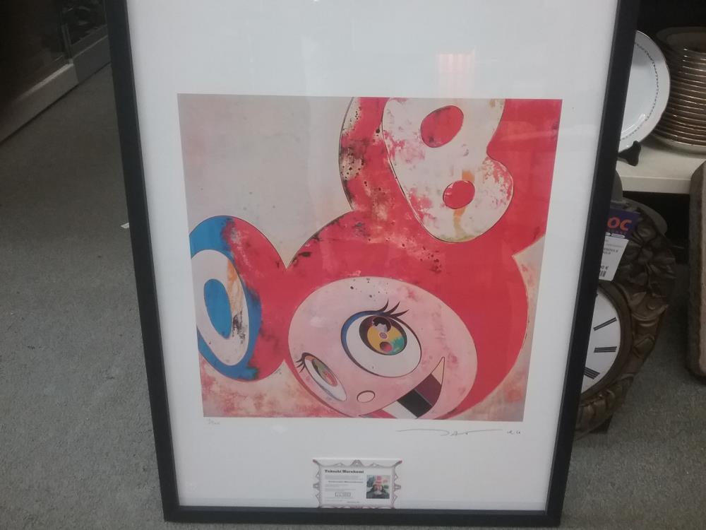 LITHOGRAPHIE SIGNÉE TAKASHI MURAKAMI 15/300 CERTIFICAT D AUTHENTICITÉ 