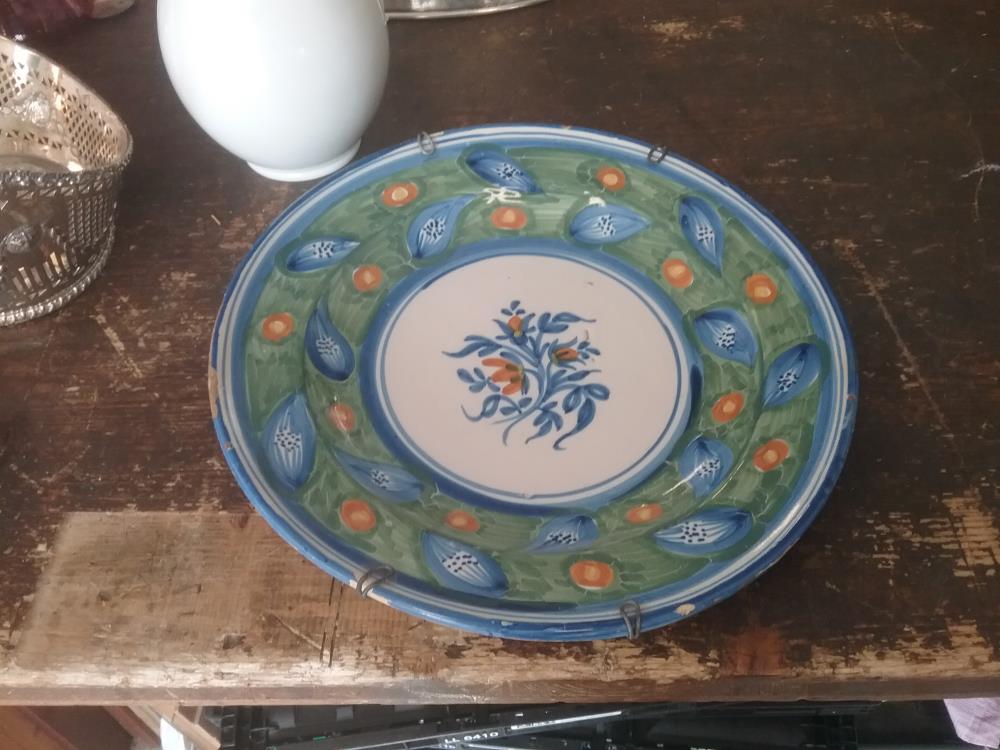 ASSIETTE ANCIENNE ÉMAILLÉ