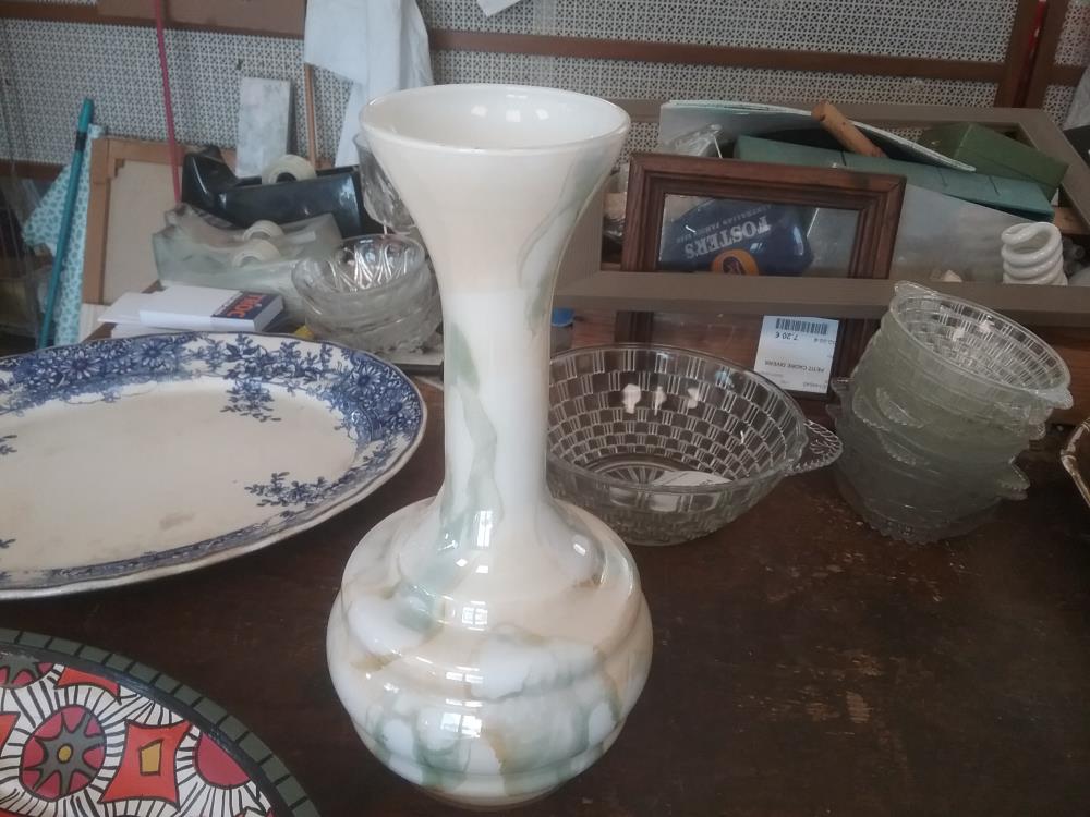 VASE VERRE MARBRE