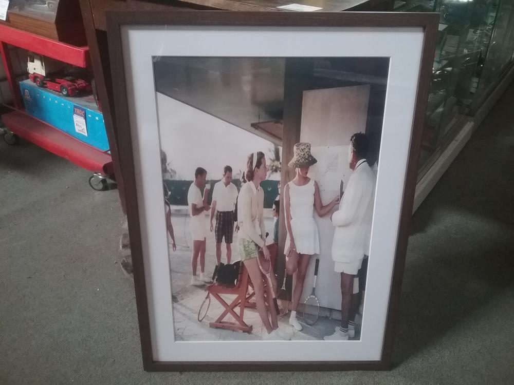 TIRAGE SUR TOILE SLIM AARONS TENNIS IN THE BAHAMAS 