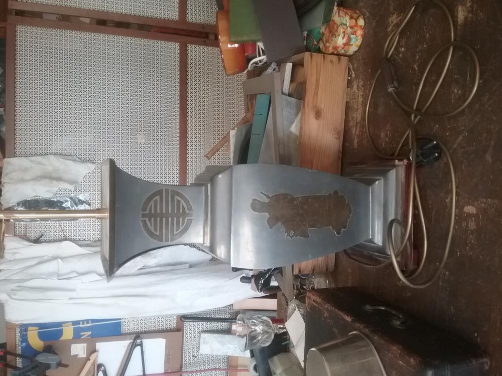 PIED DE LAMPE ASIE ETAIN