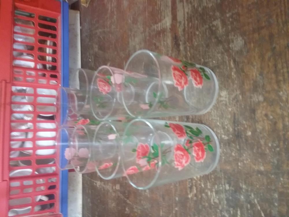 8 VERRES ROSE