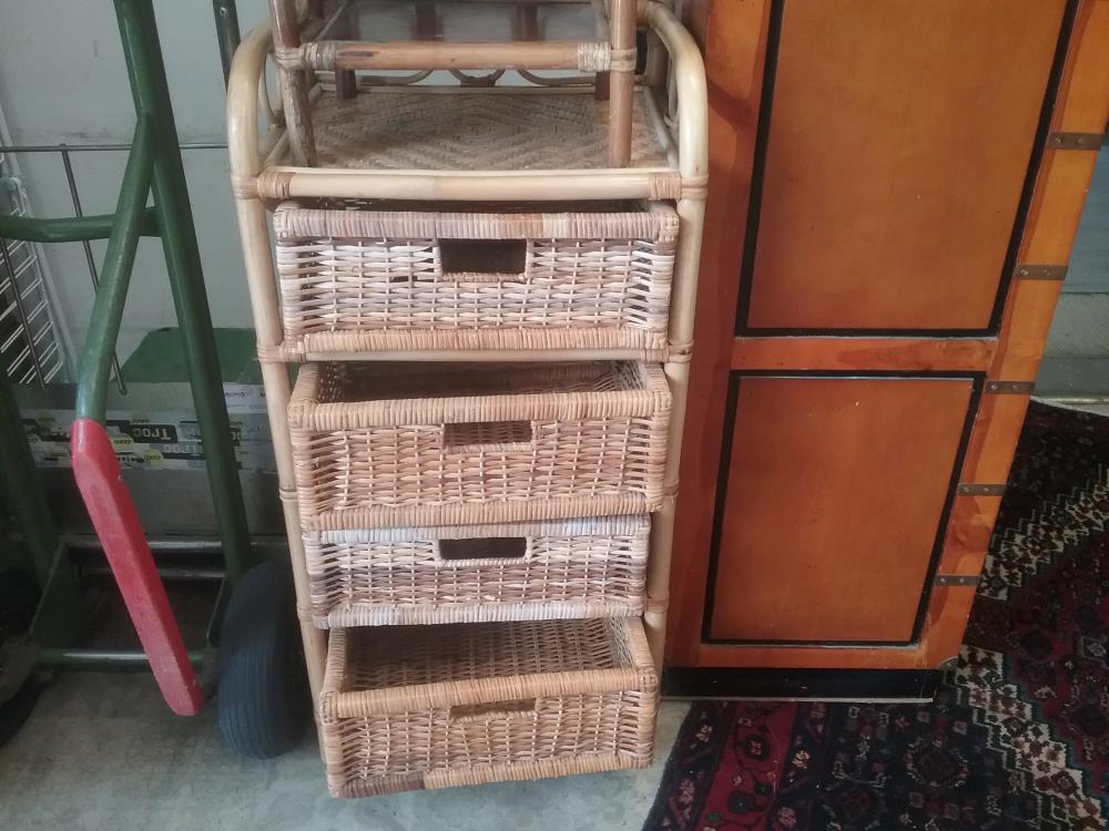 ETAGERE 4 T OSIER ROTIN