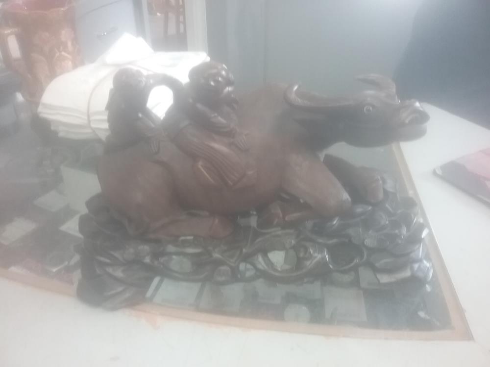 SCULPTURE BOIS ASIE EN ÉTAT 