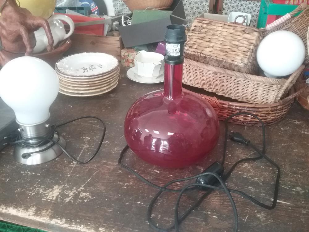 LAMPE ROUGE VERRE