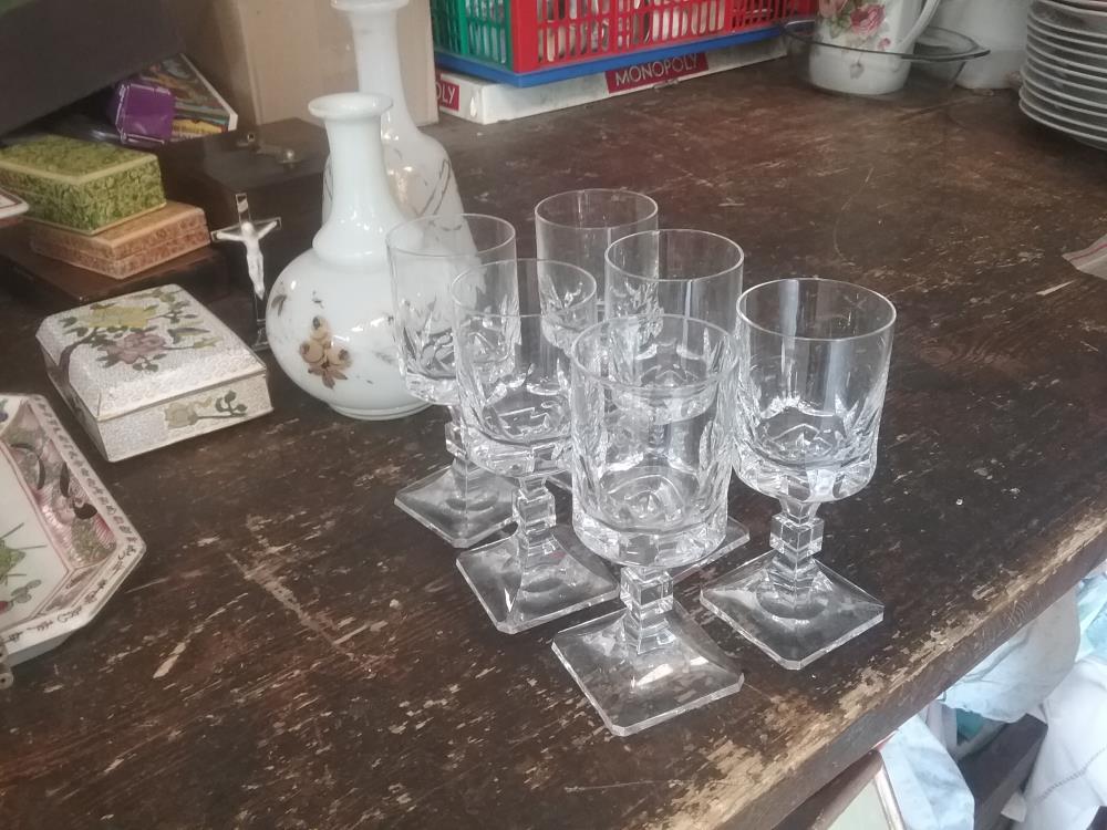 6 VERRES CRISTAL BAYEZ