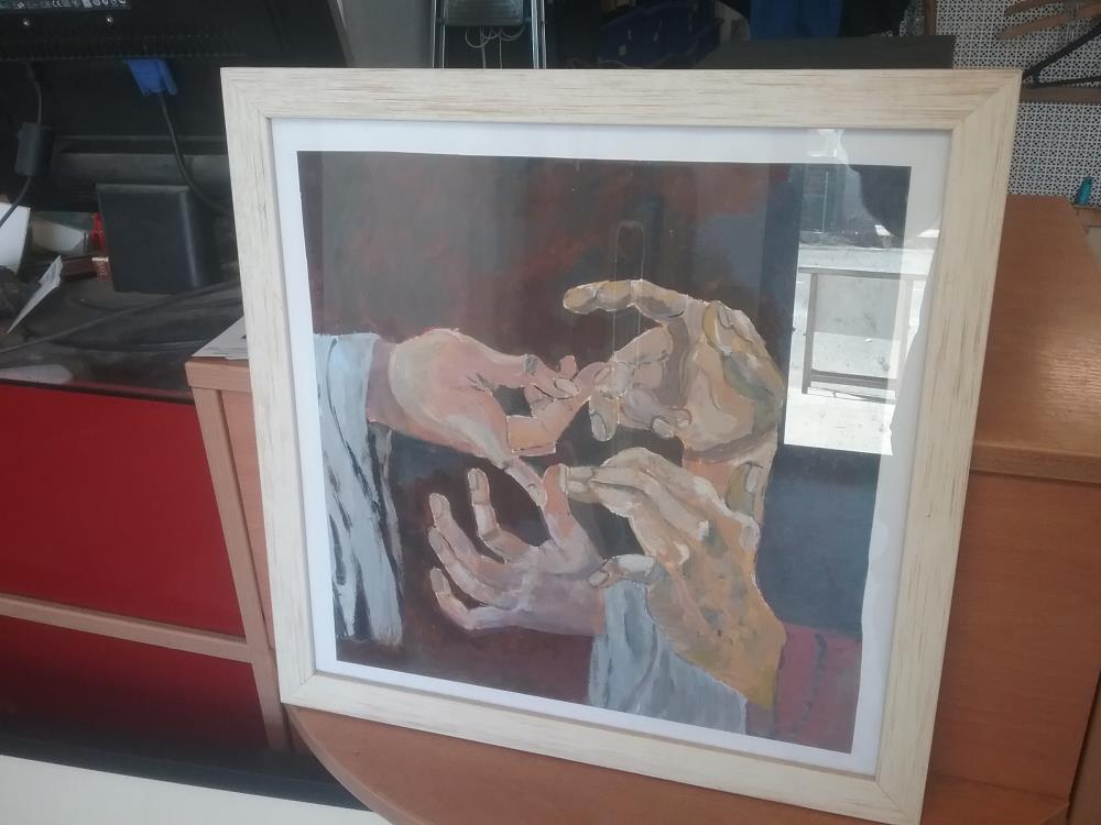 CADRE PEINTURE MAINS